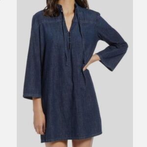 AG Denim Jean Shift Dress Bell-Sleeve Cotton‎ Size XS NWT